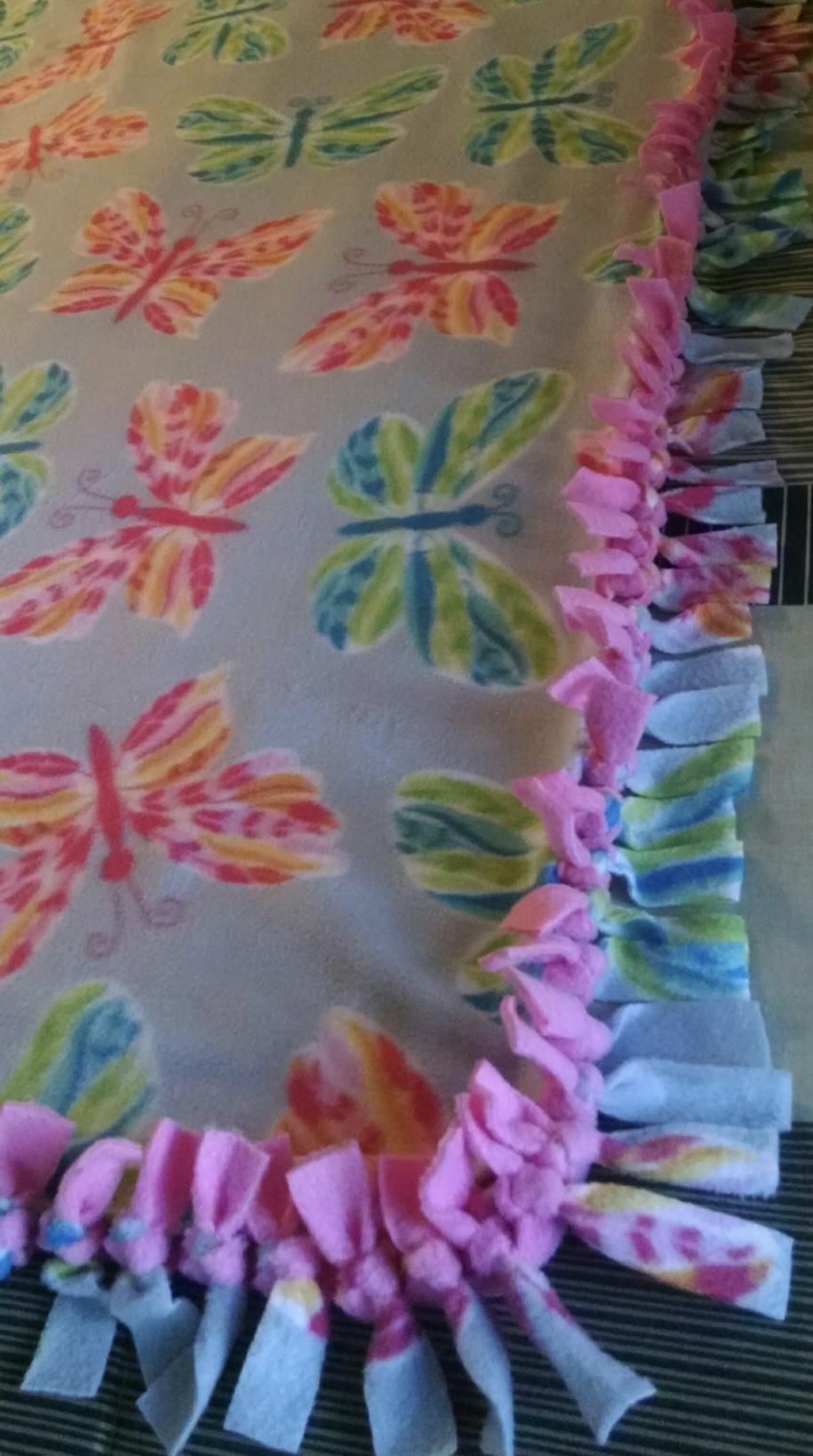 Butterfly fleece blanket
